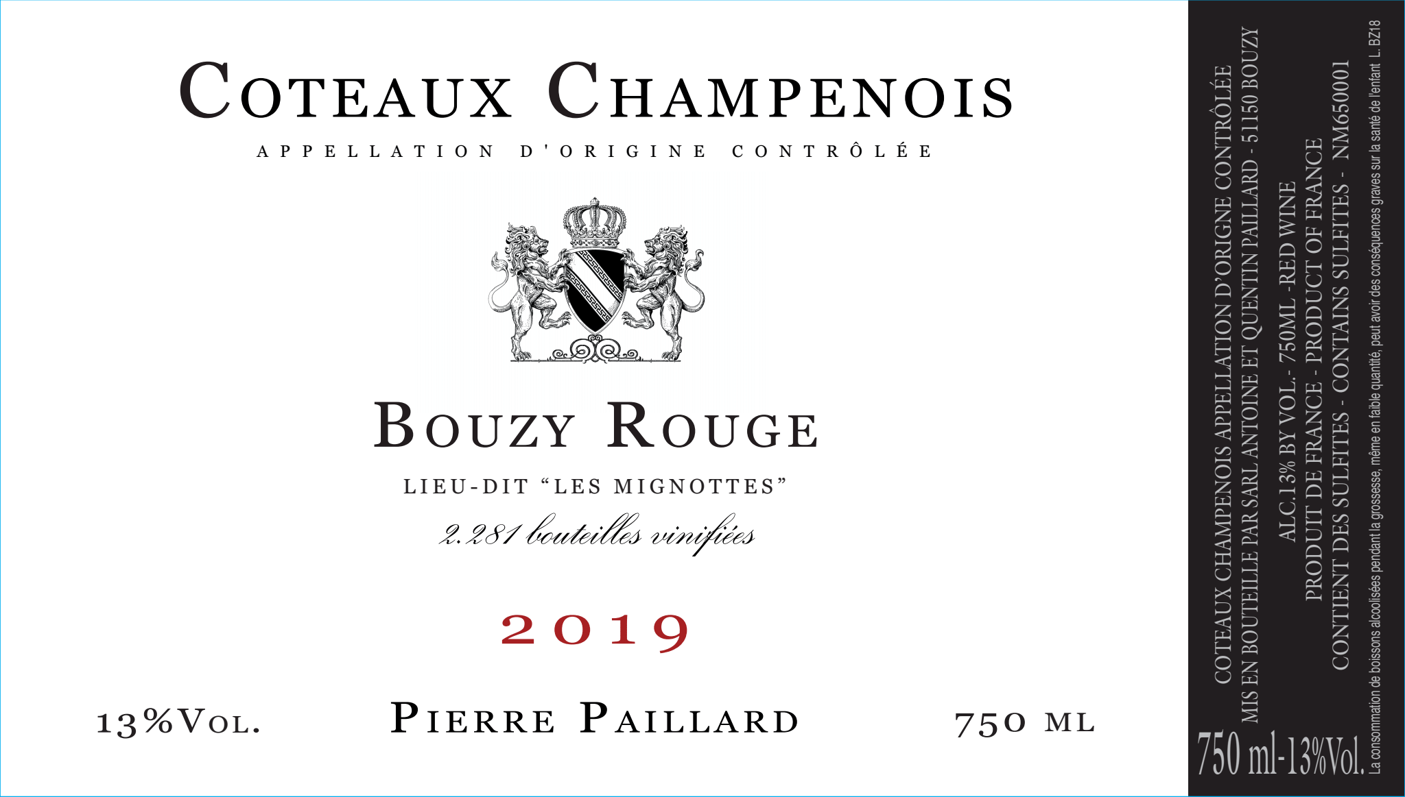 Pierre Paillard, Coteaux Champenois Les Mignottes Bouzy, 46% OFF